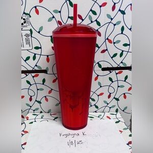 (Used) 2022 Valentines Day Soft Touch Starbucks Cup